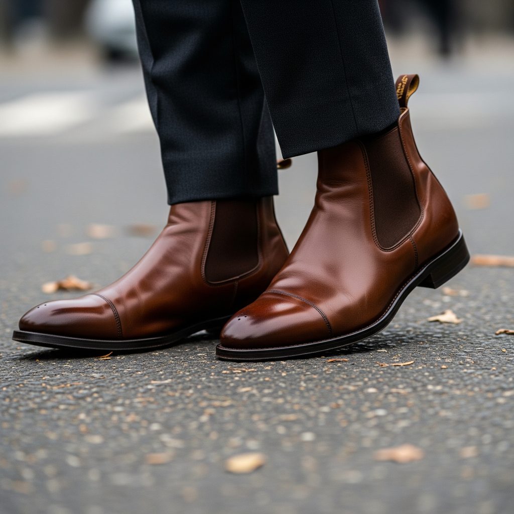 brown leather shoes