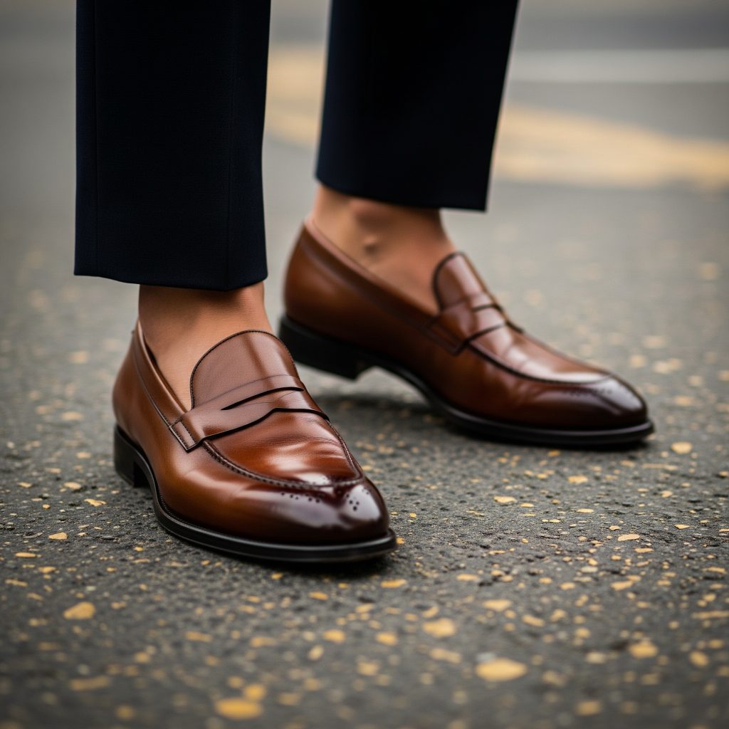 brown leather shoes