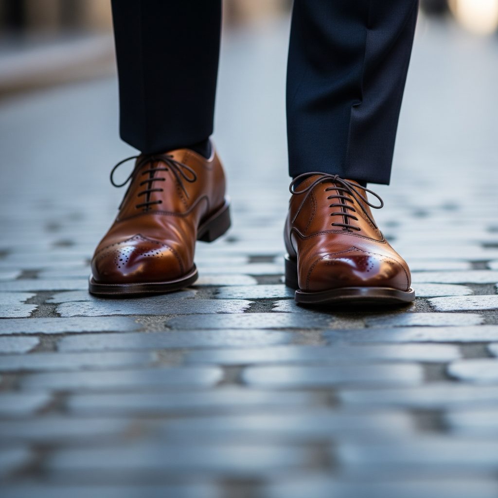 brown leather shoes