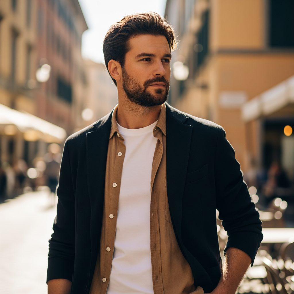 layered brown italian outfit